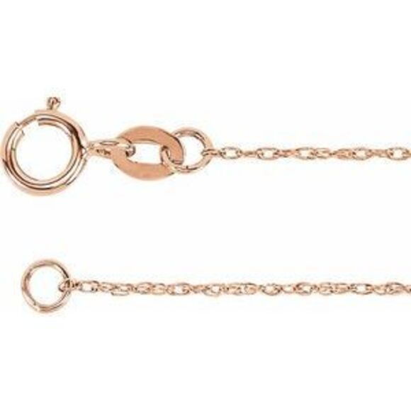 Kazi Luxury 14K Rose Gold 1 mm Rope 24